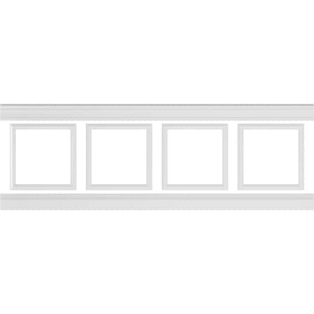 Ekena Millwork Wainscot Paneling Kit, Urethane, 94-1/2 in L, Factory Primed WPKUSQ021P032